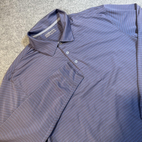 Nike Other - Nike Golf Polo Shirt Mens XL Purple Striped Victory Long Sleeve 267914-537